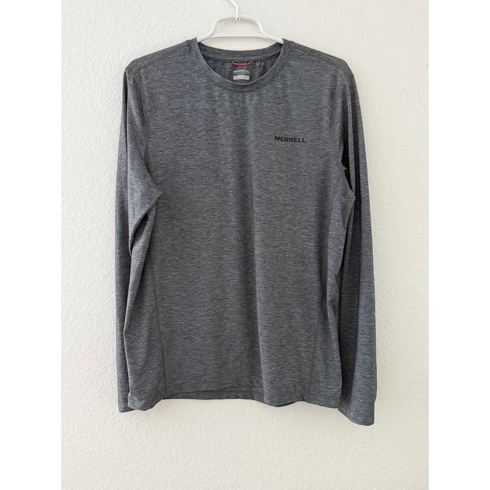 Merrell Long Sleeve Grey Performance Hiking Shirt - Size: Medium